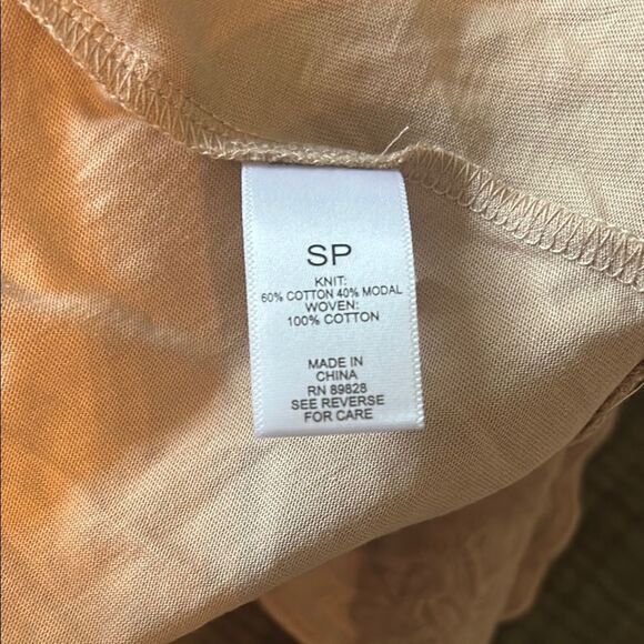 LOGO Lavish Tan Shirtdress with bottom embroidered detail - Picture 6 of 9